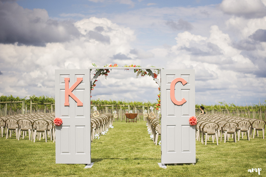  Vineyard Wedding with doors to ceremony | Palisade Winery Wedding Photographer