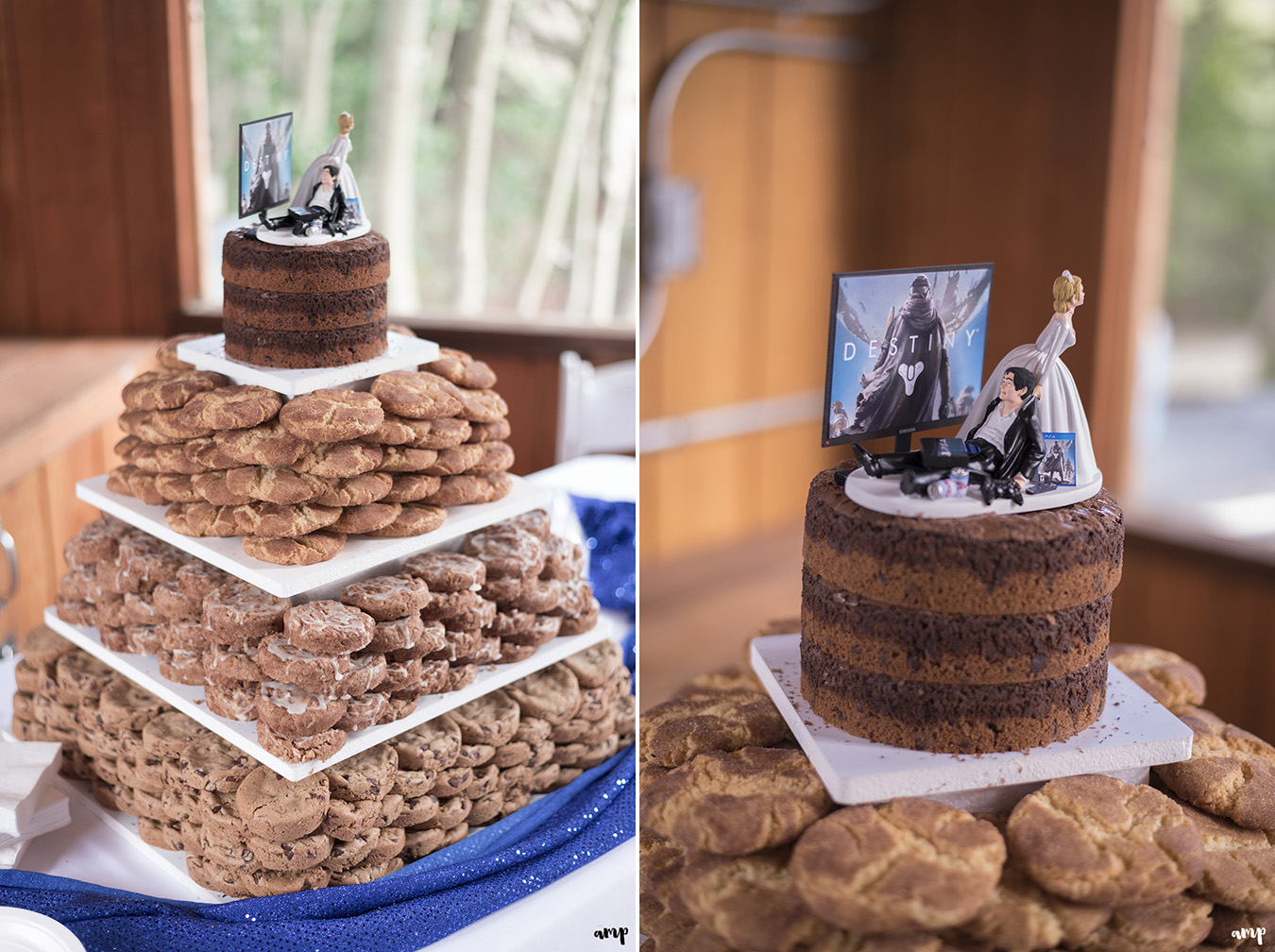 Cookie cake and wedding dessert table