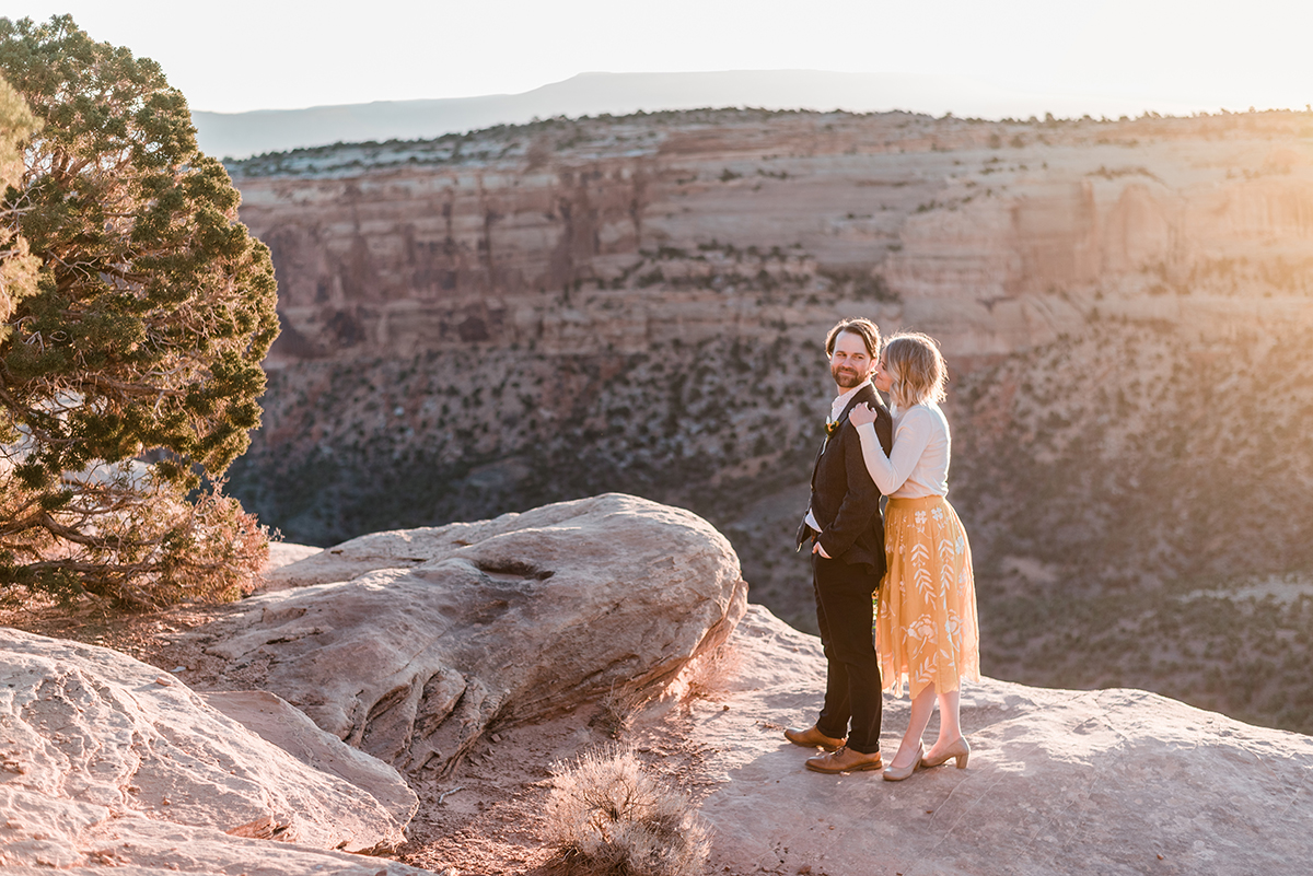 Cullen & Stesha | Sunrise Elopement on the Colorado National Monument